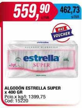 Maxiconsumo Algodón estrella super oferta
