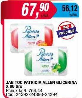 Maxiconsumo Jab toc patricia allen glicerina oferta