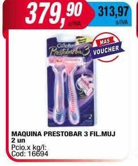 Maxiconsumo Maquina prestobar 3 fil muj oferta