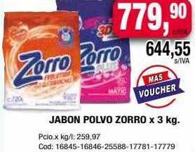 Maxiconsumo Jabon polvo zorro oferta