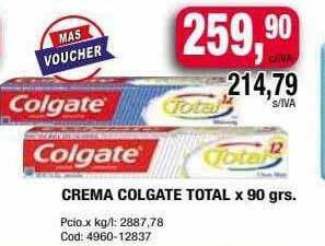 Maxiconsumo Crema colgate total oferta