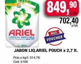 Maxiconsumo Jabon liq ariel pouch oferta