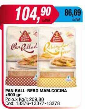 Maxiconsumo Pan rall-rebo mam cocina oferta