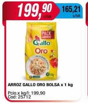 Maxiconsumo Arroz gallo oro bolsa oferta