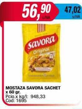 Maxiconsumo Mostaza savora sachet oferta