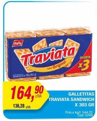 Galletitas traviata sandwich