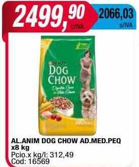 Maxiconsumo Al anim dog chow ad med peq oferta