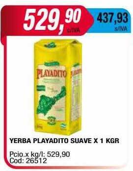 Maxiconsumo Yerba playadito suave oferta