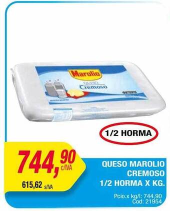 Maxiconsumo Queso marolio cremoso 1 2 horma oferta