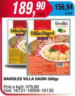 Maxiconsumo Ravioles villa dagri oferta