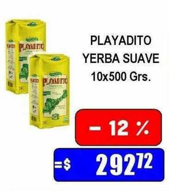 Dulcenter Playadito yerba suave oferta