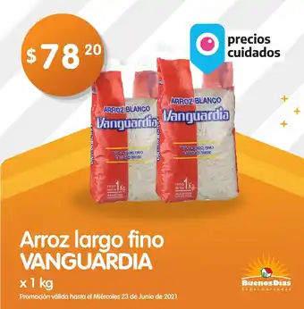 Supermercados Buenos Días Vanguardia Arroz largo fino x 1kg oferta