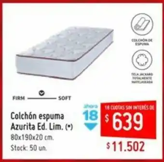 Changomas Colchón Espuma Azurita 80x190x20cm oferta