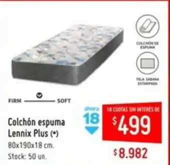 Changomas Colchón Espuma Lennix Plus 80x190x18cm oferta