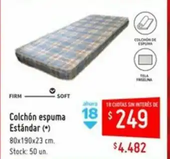 Changomas Colchón Espuma Estándar 80x190x23cm oferta