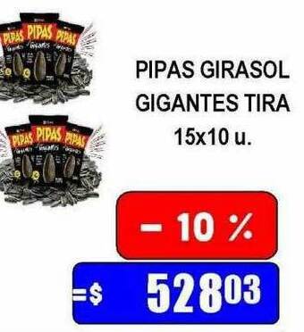 Pipas girasol gigantes tira