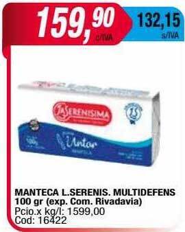 Maxiconsumo Manteca l. serenis multidefens oferta