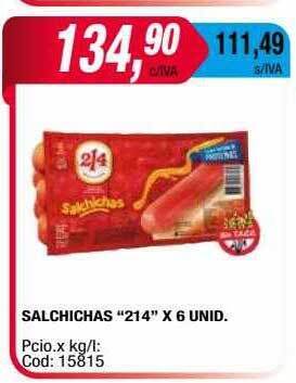 Maxiconsumo Salchichas oferta
