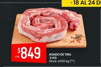 Changomas Asado de tira x kg oferta