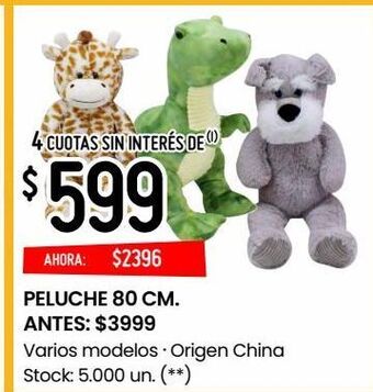 Changomas Peluche 80 cm. oferta