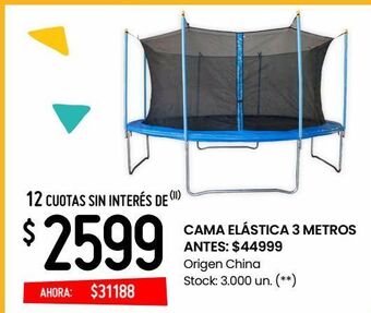 Changomas Cama elástica 3 metros oferta