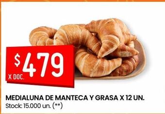Changomas Medialuna de manteca y grasa x 12 un. oferta