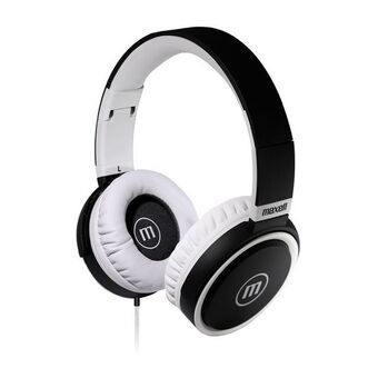 Garbarino Auriculares audio 3.5 mm maxell hp-b52 wht blanco y negro oferta
