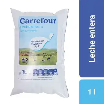 Carrefour Leche entera fresca carrefour sachet oferta