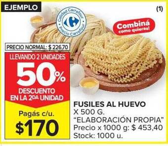 Carrefour Market Fusiles al huevo oferta