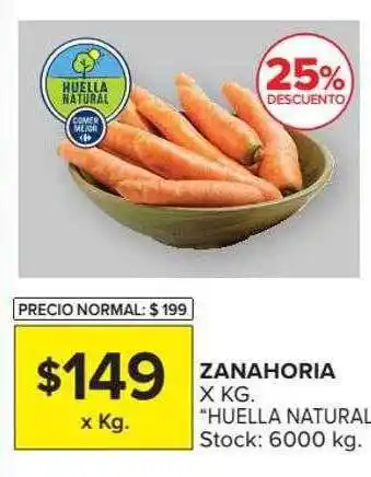 Carrefour Market Zanahoria huella natural oferta