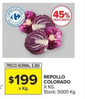 Carrefour Market Repollo colorado oferta