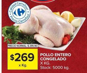 Carrefour Market Pollo entero congelado oferta