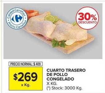 Carrefour Market Cuarto trasero de pollo congelado oferta
