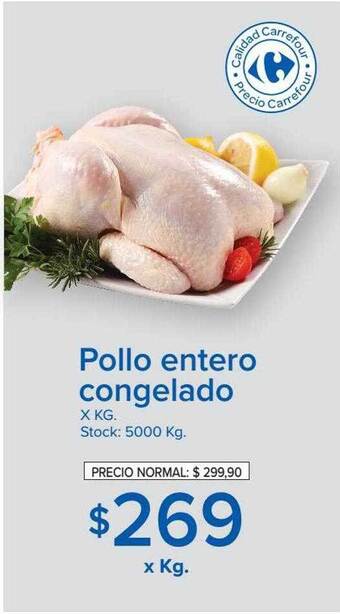 Carrefour Market Pollo entero congelado oferta