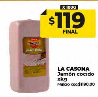 Supermayorista Vital La casona jamon cocido oferta