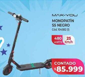 Naldo Lombardi Max-you monopatín s5 negro oferta