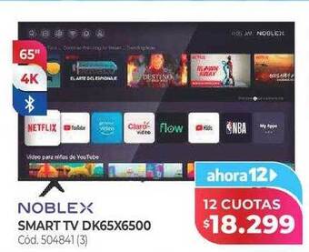 Naldo Lombardi Noblex smart tv dk65x6500 oferta