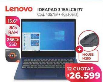 Naldo Lombardi Lenovo ideapad 3 15alc6 r7 oferta