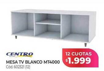 Naldo Lombardi Centro mesa tv blanco mt4000 oferta