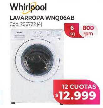 Naldo Lombardi Whirlpool lavarropa wnq06ab oferta