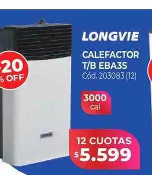 Naldo Lombardi Longvie calefactor t b eba3s oferta