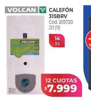 Naldo Lombardi Volcan calefón 3154brv oferta