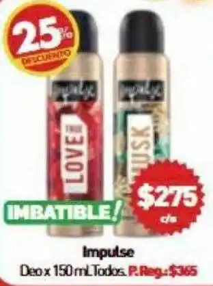 Anika Shop Impulse deo 25% descuento oferta