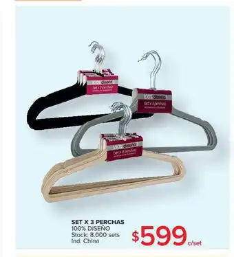 Carrefour Set x3 perchas oferta