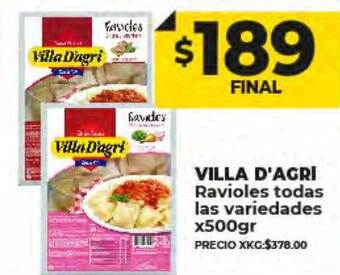 Supermayorista Vital Villa d'agri ravioles todas las variedades oferta