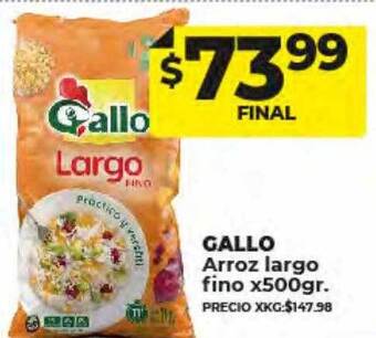 Supermayorista Vital Gallo arroz largo fino oferta