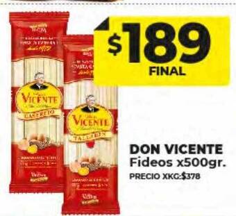 Supermayorista Vital Don vicente fideos oferta