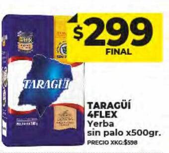 Supermayorista Vital Taragüí 4flex yerba sin palo oferta