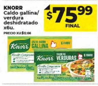 Supermayorista Vital Knorr caldo gallina verdura deshidratado oferta
