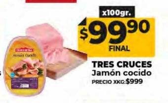 Supermayorista Vital Tres cruces jamón cocido oferta